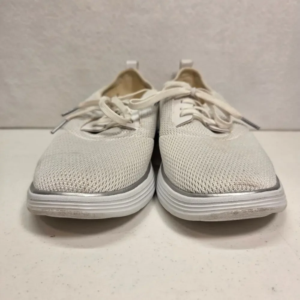 Cole Haan GrandSport Journey Knit Sneakers Ivory Snake Print Womens 10B NWOT
